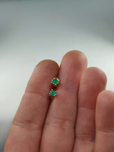 Carica l'immagine nel visualizzatore di Gallery, Orecchini lobo smeraldo