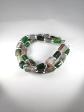 Carica l'immagine nel visualizzatore di Gallery, Bracciale due fili quarzo e giada