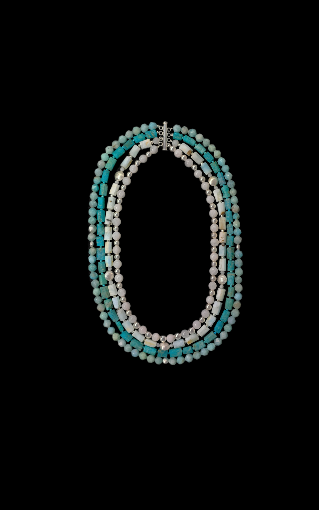 Collana 4 fili Azzurra