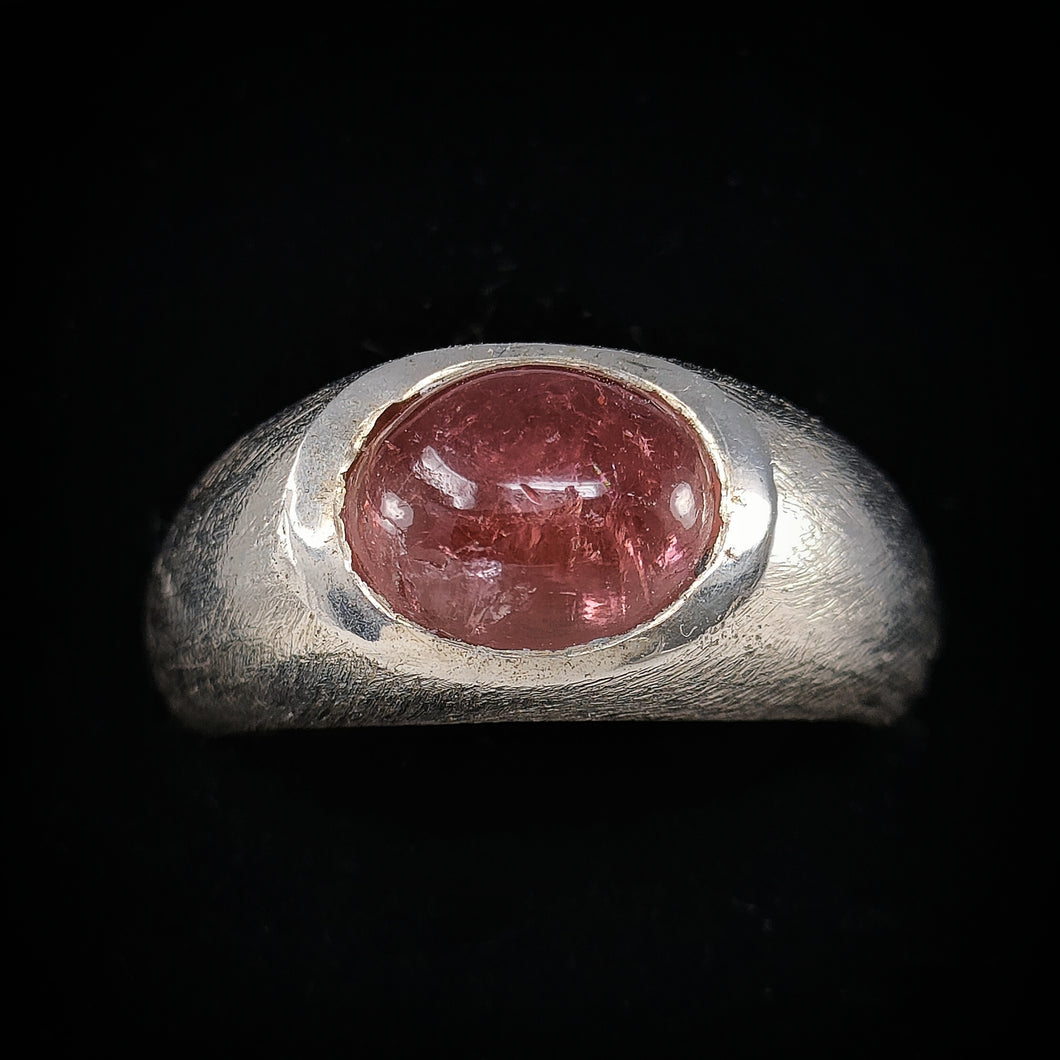 Anello tormalina cabochon