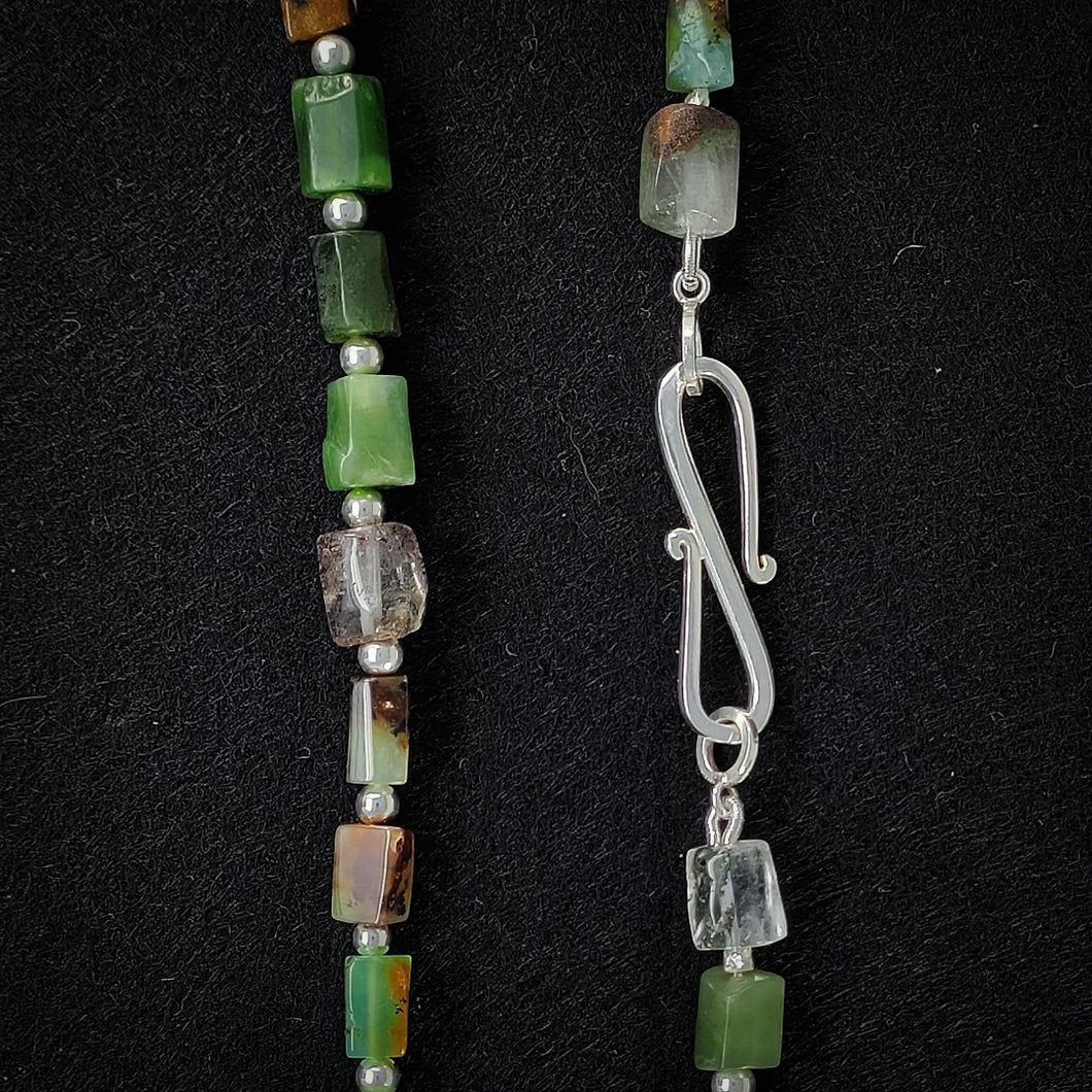 Collana giada e crisoprasio