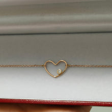 Carica l&#39;immagine nel visualizzatore di Gallery, Bracciale cuore con diamante
